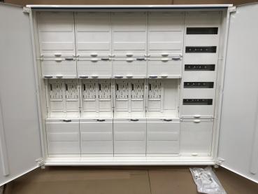 Hager Zählerschrank 7x eHZ Zählerfeld + 1x Verteilerfeld 5-reihig 1100mm mit APZ-Raum ZB35S (inkl. Datenschnittstelle und RJ45-Buchse)